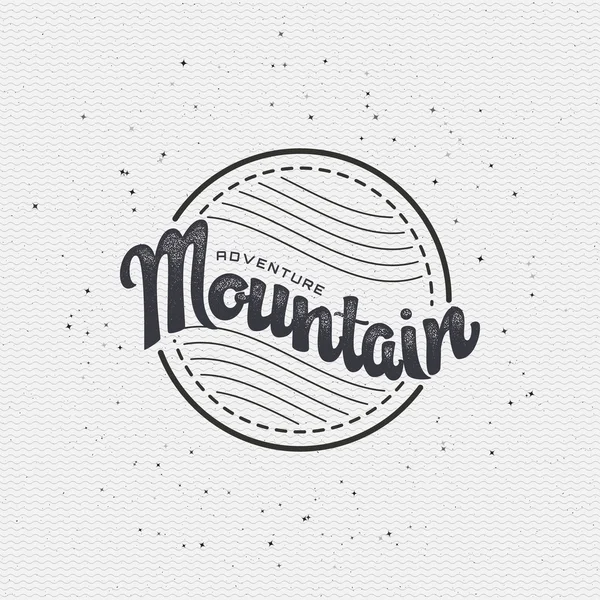 Mountain adventure and expedition insignia badges It can be used as a print on clothing, stamped business cards presentations — Stock Photo, Image