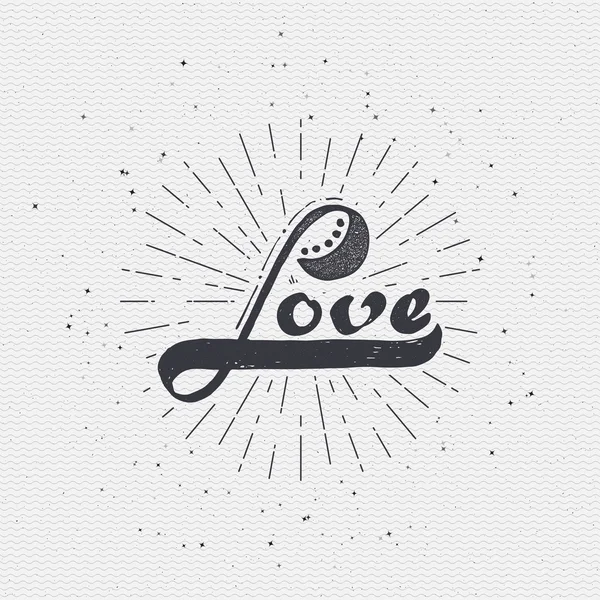 Palavra amor crachá letras de emblema pode ser usado para projetar cartões de saudação, cartazes, revistas convite casamento — Fotografia de Stock
