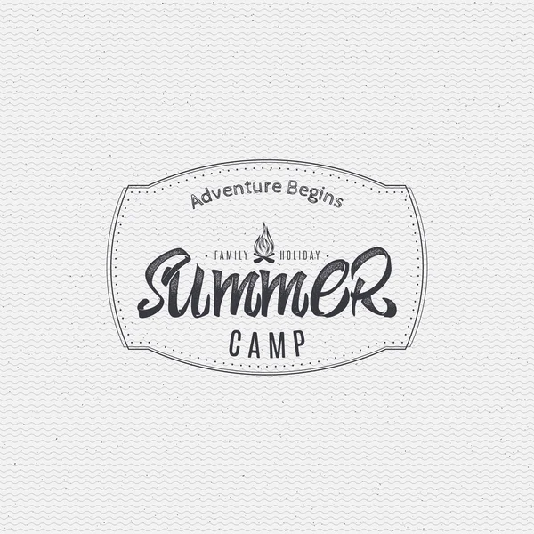 Campamento de verano - insignia, icono, cartel, etiqueta, impresión, sello, se puede utilizar en el diseño —  Fotos de Stock