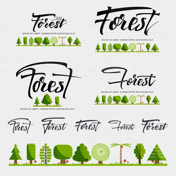 Forêt - badge, autocollant peut être utilisé pour concevoir des sites Web, vêtements, publicité — Image vectorielle