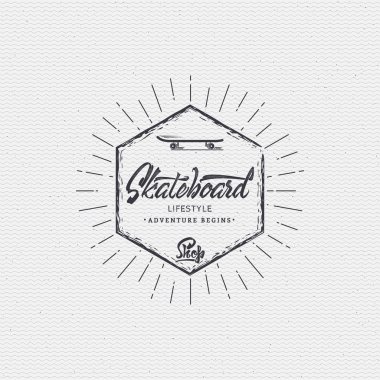 Kaykay - amblemi, rozet, etiket, işaret, baskı, damga, tasarımında kullanılan