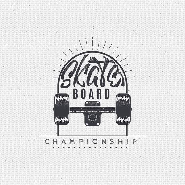 Skateboard - insignia, badge, label, sign, print, stamp, can be used in the design — Stock Photo, Image