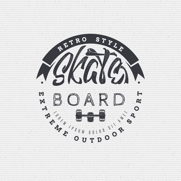 Skateboard - Abzeichen, Abzeichen, Etikett, Schild, Druck, Stempel, kann im Design verwendet werden — Stockfoto