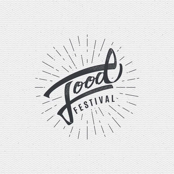 Festival food - labels, stickers, hand lettering, was written with the help of calligraphy skills and collected templates using typographic rules — Stock Vector