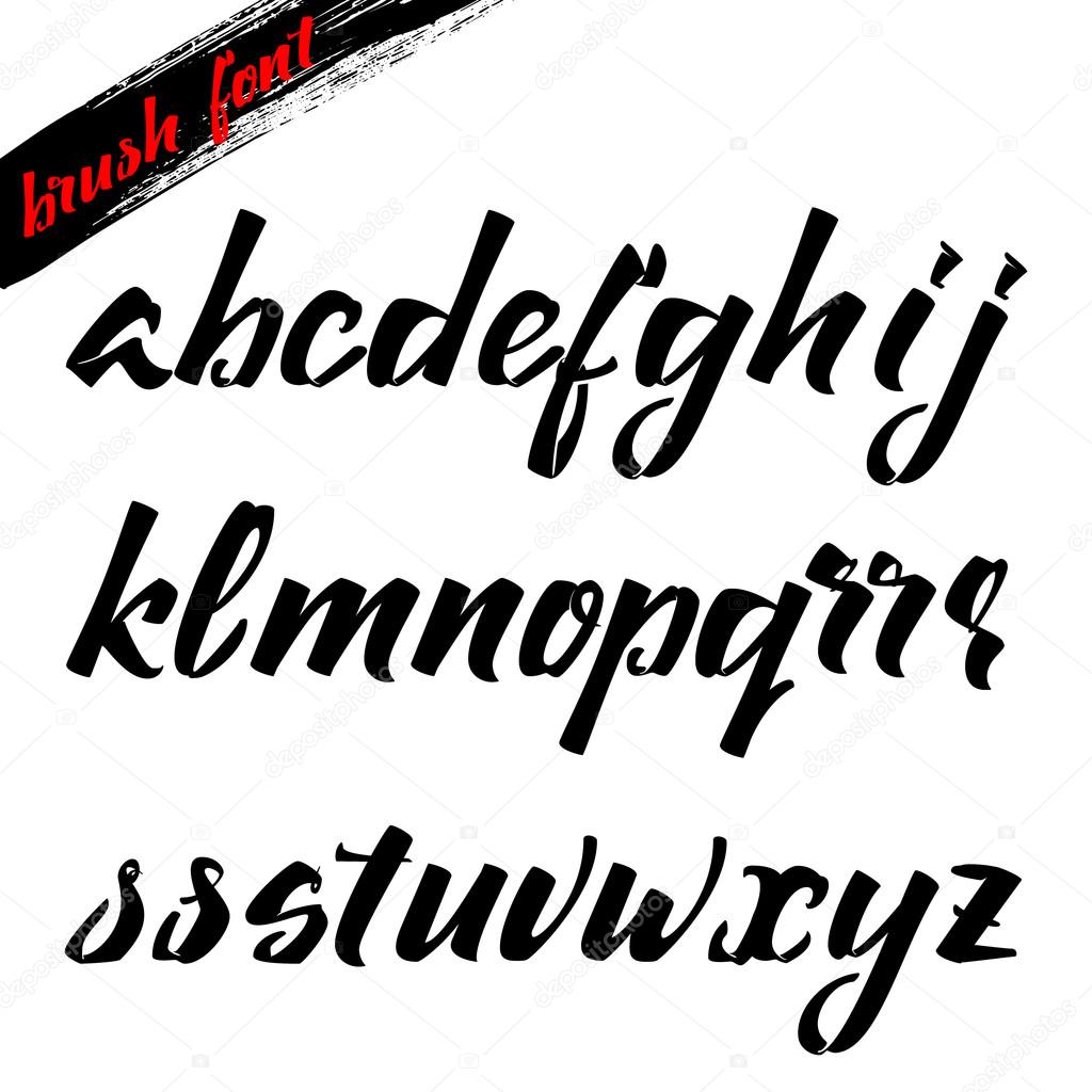 Vector font with a brush, to process your design.