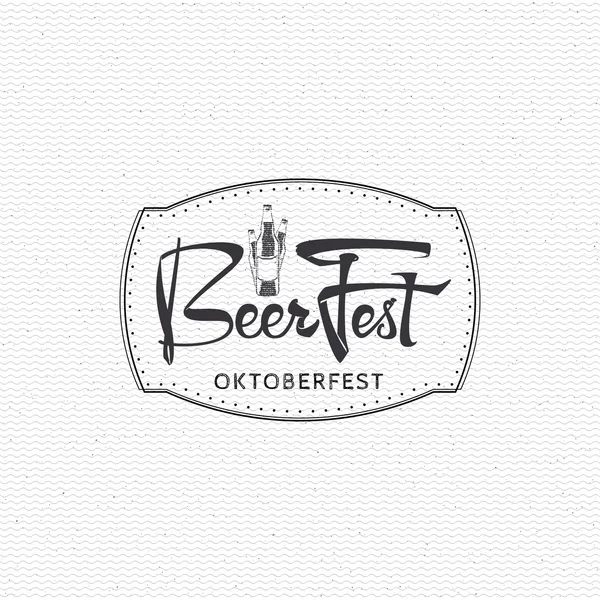 Beer Fest - vintage tipografi amblemi, sizin için Grunge grafik tasarım — Stok Vektör