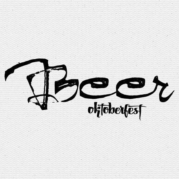 Beer Fest oktoberfest- vintage typography emblem, Grunge graphic design for your — Stock Vector