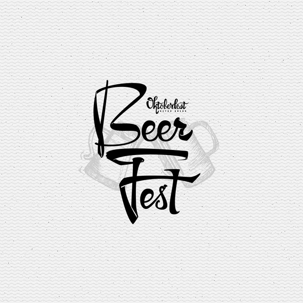 Φεστιβάλ μπύρας oktoberfest-vintage τυπογραφίας έμβλημα, Grunge graphic design για σας — Διανυσματικό Αρχείο
