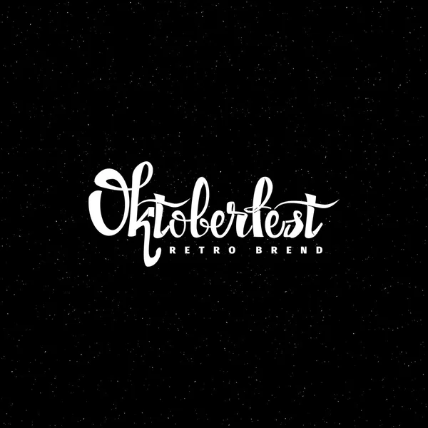 Oktoberfest-vintage tipografi amblem, Grunge grafik tasarım için — Stok Vektör