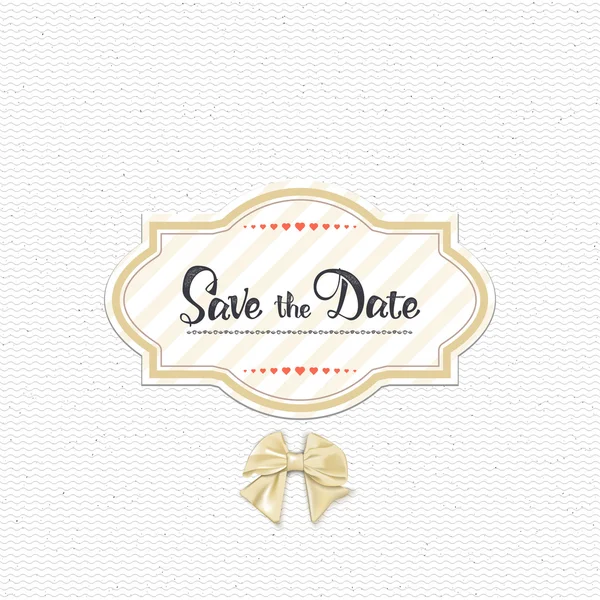 Save the date - calligraphic lettering badge label untuk undangan desain - Stok Vektor