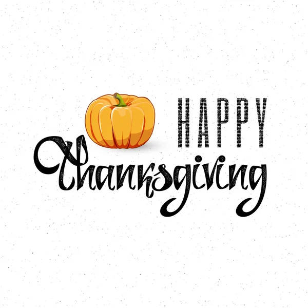 Belettering stijl Happy Thanksgiving Day logo badge en pictogram. Happy Thanksgiving Day badge, poster, banner — Stockvector