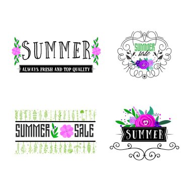 Yaz afişi, tasarım satışı ve reklam indirimi.