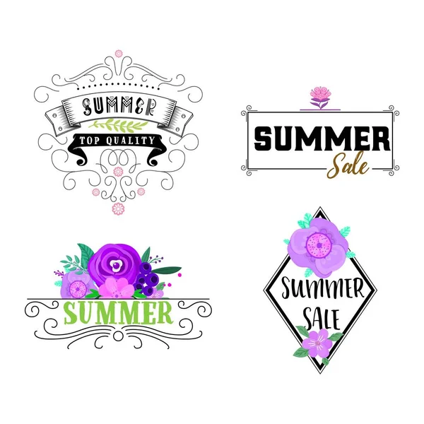 Summer Banner Design Sale Discount Advertising — Stock Vector