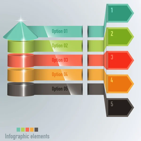 Tidslinje Pro - forskellige værktøjstips - vektor infografik – Stock-vektor