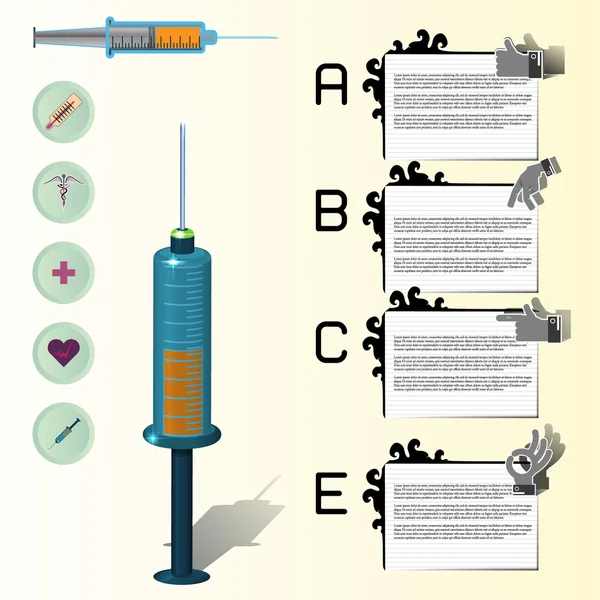 의료 인포 그래픽, 벡터 세트. — 스톡 벡터