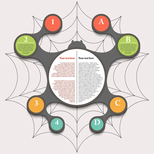 Modern vector Özet Akış şeması Infographic elemanları — Stok Vektör