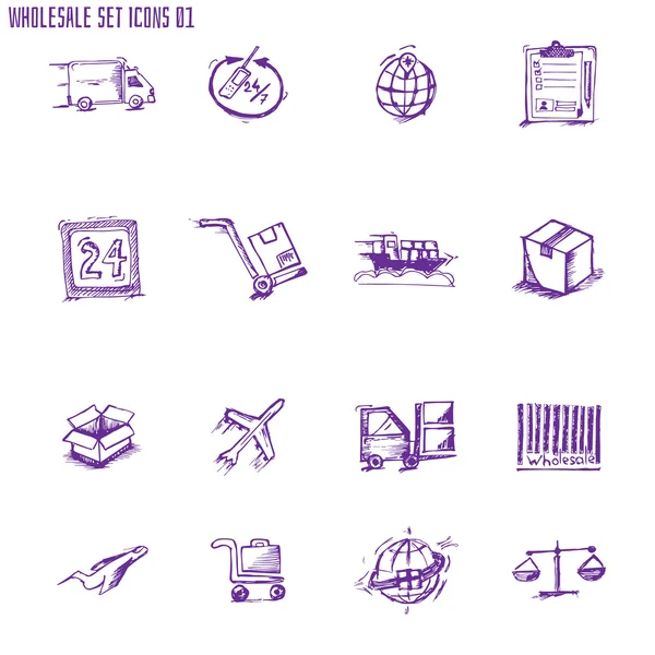Wholesale set Icons — Stock Vector
