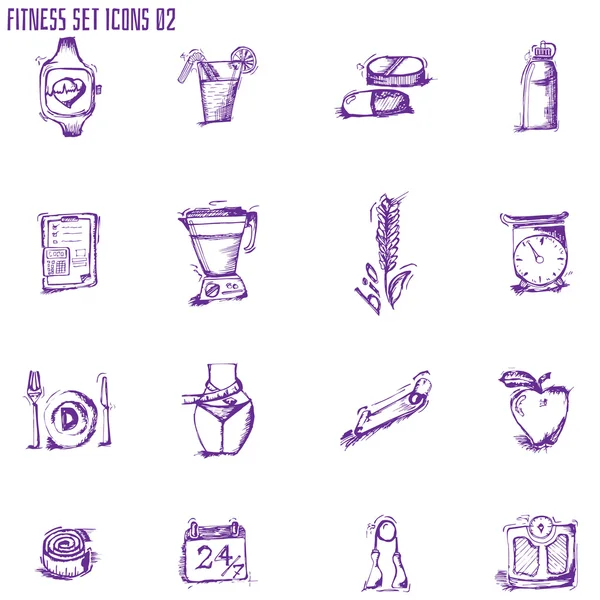 Basic - Iconos de salud y fitness. EPS 10 — Archivo Imágenes Vectoriales