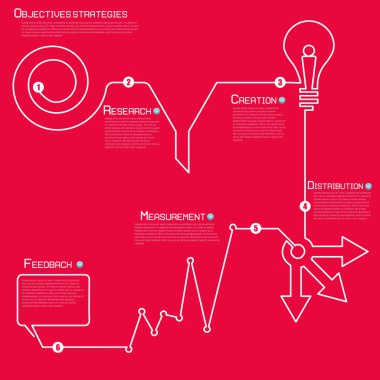 Modern şablon infographics beyaz satırının numarasını işlemek. EPS 10