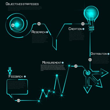 Modern şablon infographics aydınlık satırının numarasını işlemek