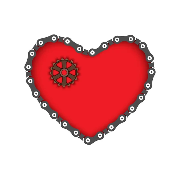 Mechanical heart — Stock Vector