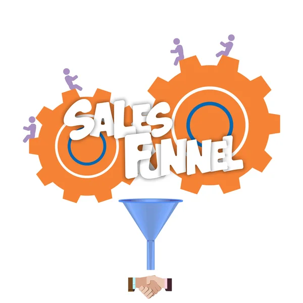 Sales funnel flat illustration, vector graphics. — Stock Vector