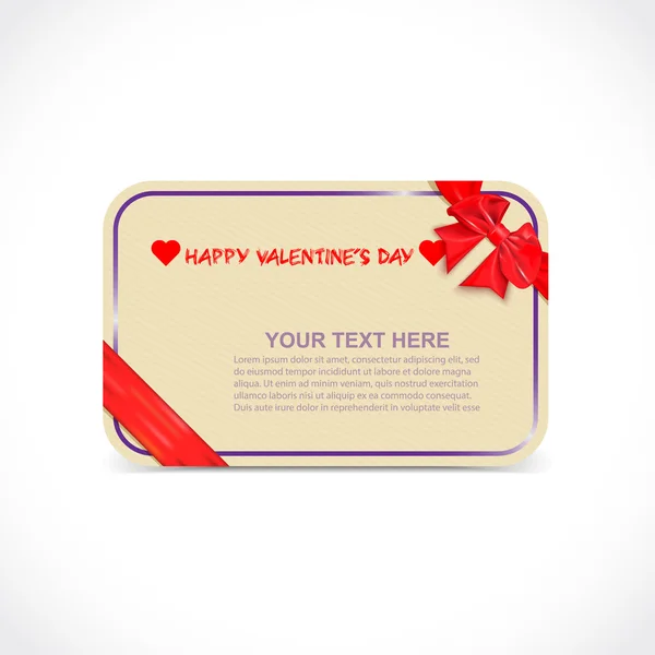 Card Happy Valentines Day — Stock Vector