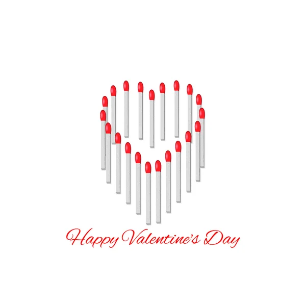 Joyeux Valentines signe de matchs — Image vectorielle