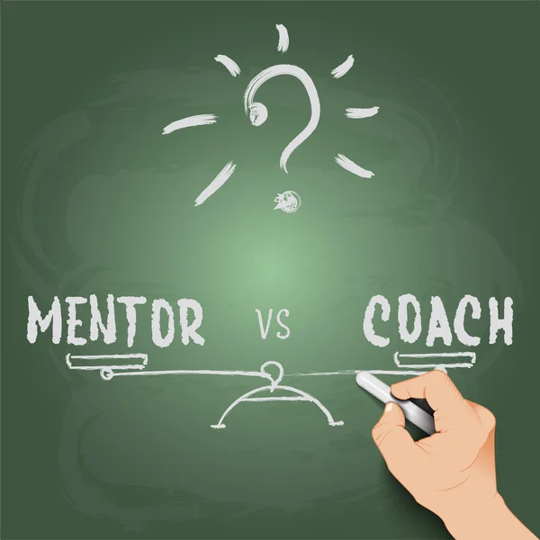 3d hand writing mentor or coach — Stock Vector