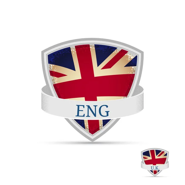 England flag on the shield, United Kingdom, England flag on the shield — Stock Vector