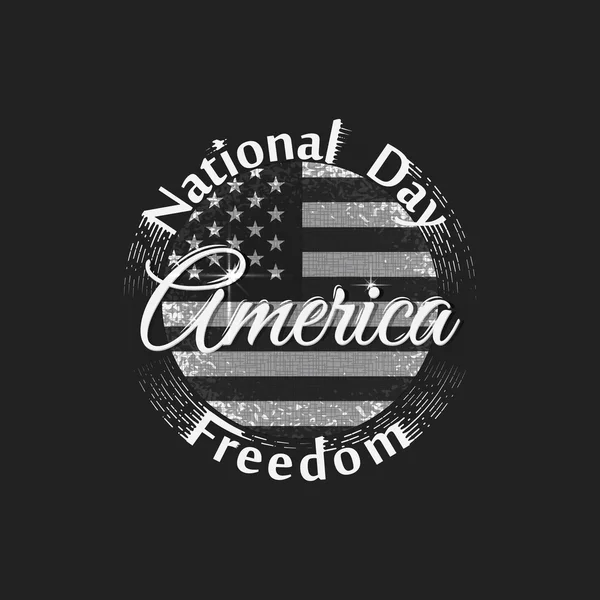 National Freedom Day America label — Stock Vector