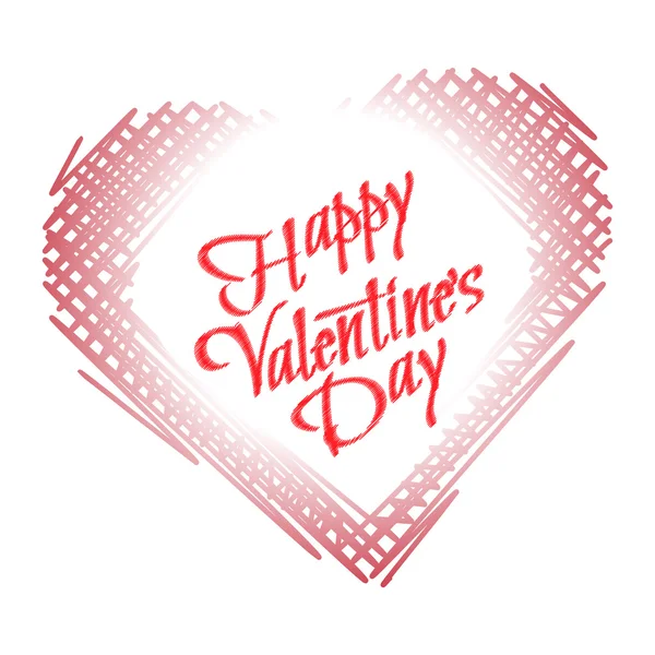 Feliz día de San Valentín Vector Lettering — Archivo Imágenes Vectoriales
