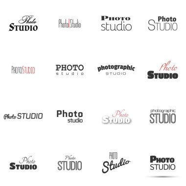 Etiket adı için fotoğraf stüdyosu