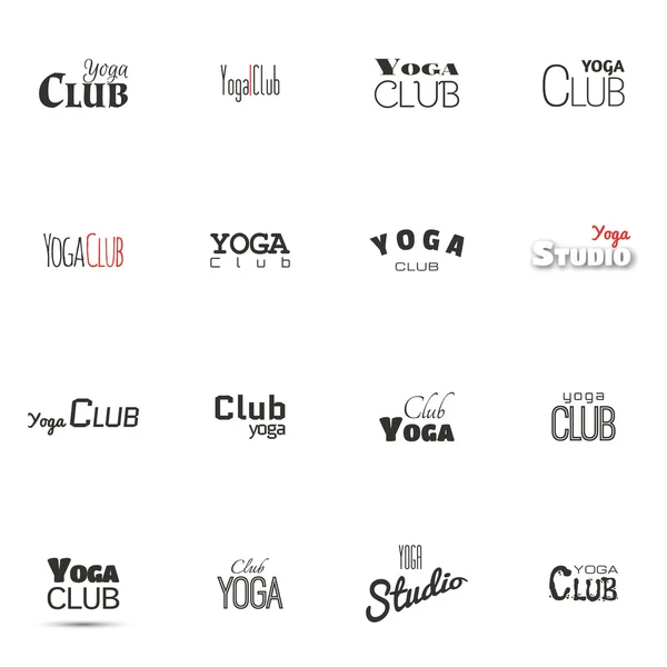 Yoga club voor labelnaam — Stockvector