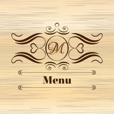 hat monogram çiçek tasarım, vintage desen logosu