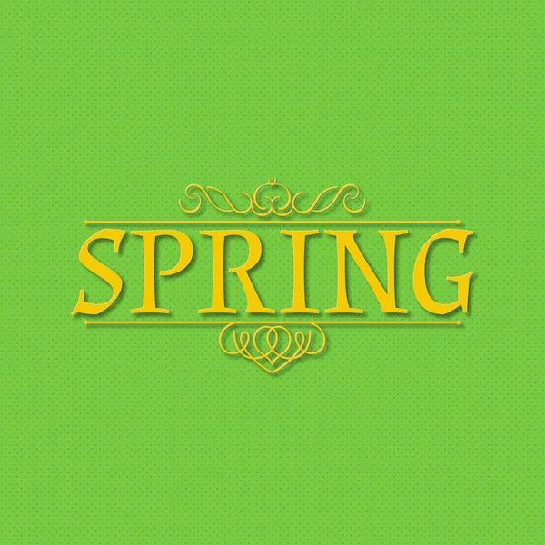 Spring - calligraphy, lettering, monogram — Stock Vector