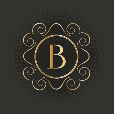 hat monogram, vintage desen logosu