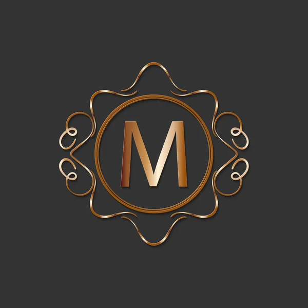 Monograma de caligrafía, logotipo del patrón vintage — Vector de stock