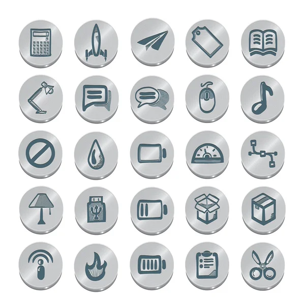 Iconos bocetos para el sitio — Vector de stock