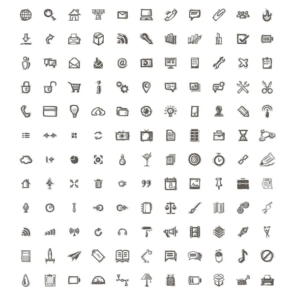 Icons sketches for the site — Stock Vector