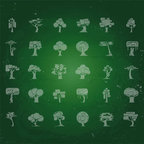 Tree icon set — Stock Vector