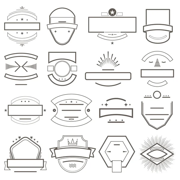 Plantilla de emblemas e insignias para logotipo — Vector de stock