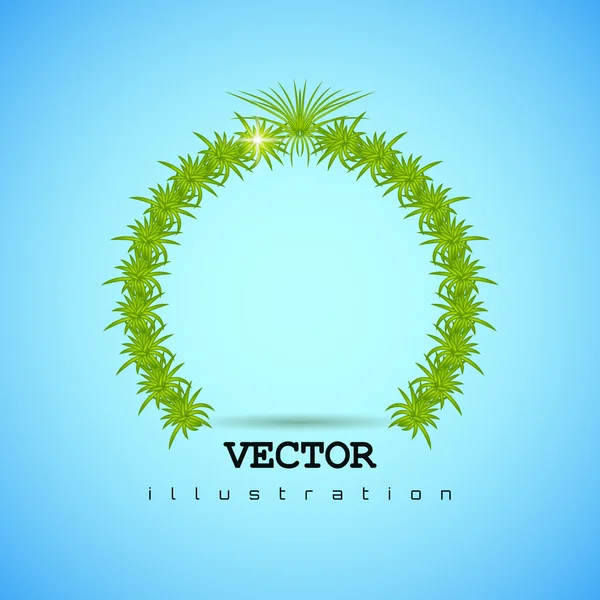 Estilo de marco de hierbas para el logotipo — Archivo Imágenes Vectoriales