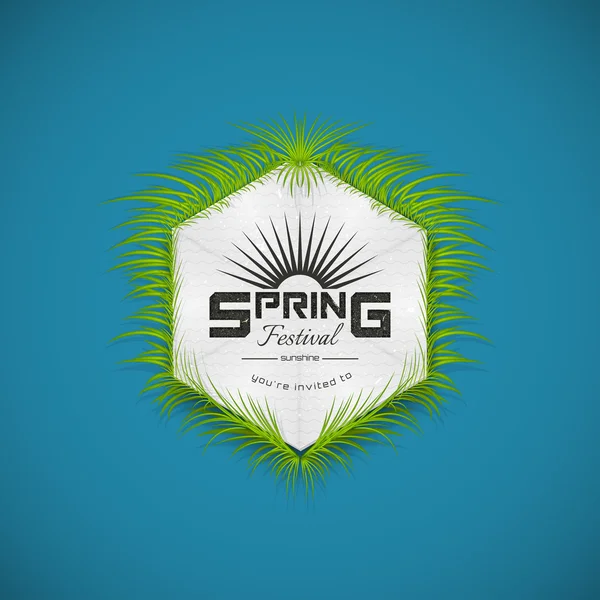 Spring Festival realistic badge — Stock Vector