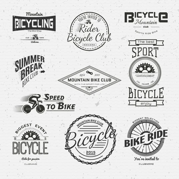 Emblemas de bicicleta logotipos e rótulos para qualquer uso . — Vetor de Stock