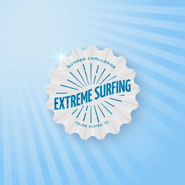 Surf badges logo's en labels voor elk gebruik — Stockvector