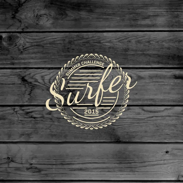 Surf badges logo's en labels voor elk gebruik — Stockvector