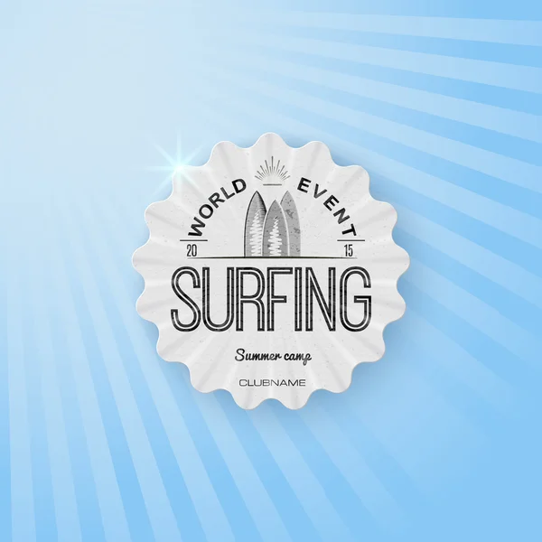 Logos et étiquettes des badges de surf pour toute utilisation — Image vectorielle