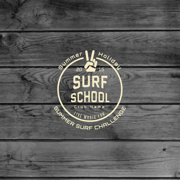 Surf badges logos and labels for any use — Stock Vector