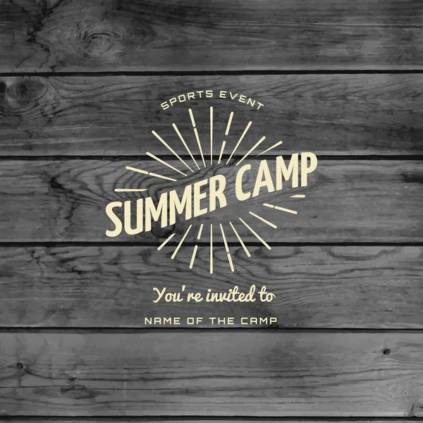 Summer camp badges logos and labels for any use — Stock Vector